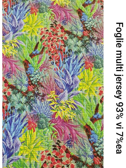 tessuto in jersey con foglie Laboratorio Capri | FOGLIEMULTIFOGLIEMULTI